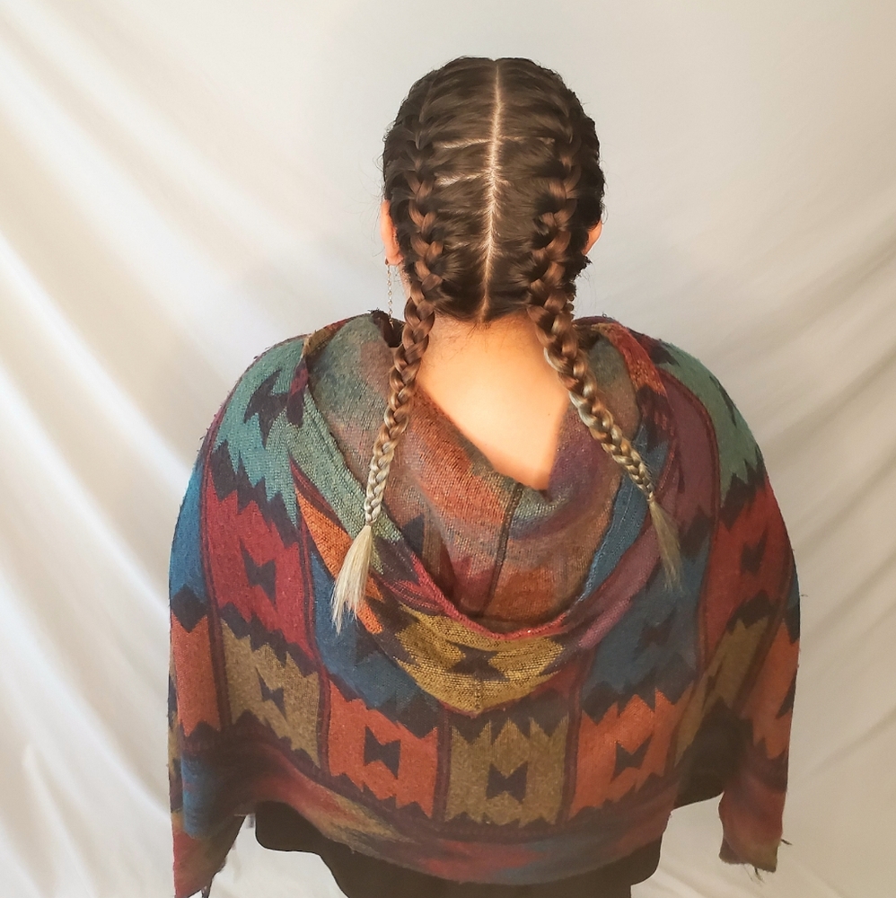 Woven Heart Poncho